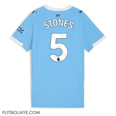 Camiseta Manchester City John Stones #5 Primera Equipación para mujer 2025-26 manga corta Camiseta Manchester City John Stones #5 Primera Equipación para mujer 2025-26 manga corta
